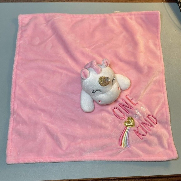 Baby Starters Plush Unicorn Girls Security Lovey Pastel Hearts Blanket R… - Picture 2 of 11